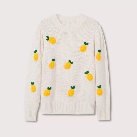 MANGO WOMEN'S KNIT EMBROIDERED SWEATER - Picture 1 of 4